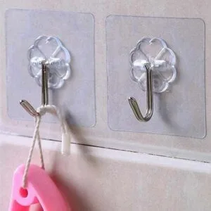 5 Pcs-Transparent Self Adhesive Wall Hooks High Quality Hooks